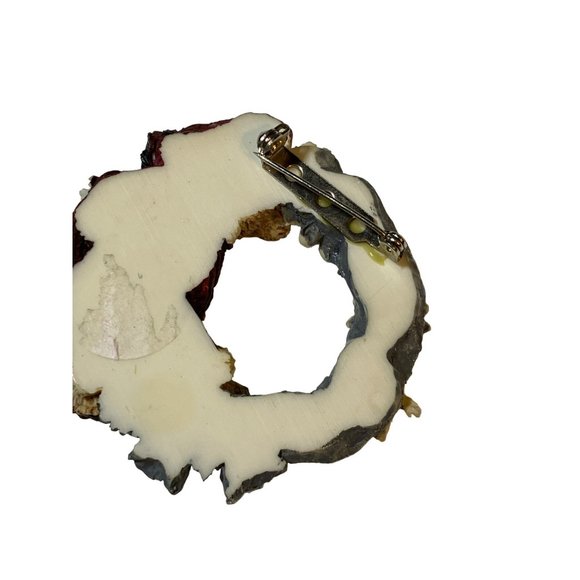 Boyd's Bears Folkwear Santa Bear with Snowball Pin Brooch Vintage 1990's - Picture 6 of 7